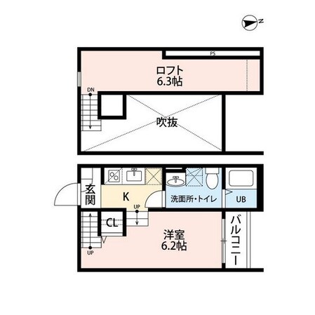 姪浜駅 徒歩10分 1階の物件間取画像